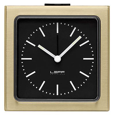 LEFF Amsterdam Block Alarm Clock Chrome LEFF Amsterdam Block Alarm Clock Chrome